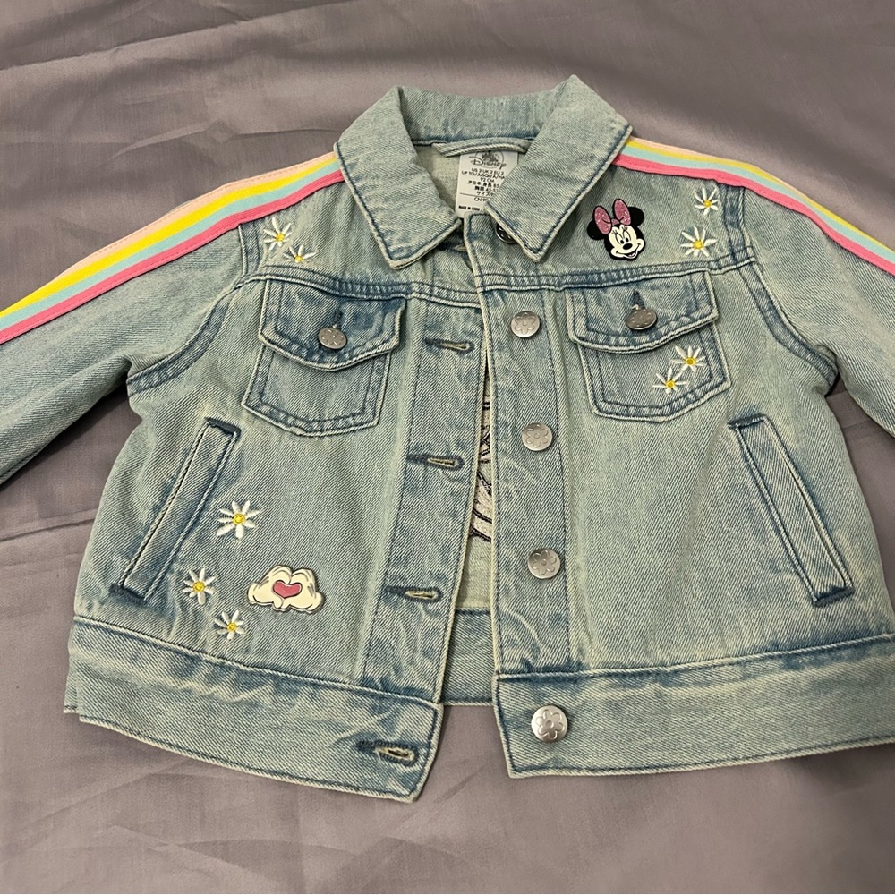 Disney‎ Minnie Mouse Girls Jean Jacket with embroidery